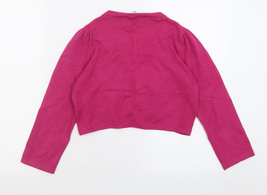 J.Taylor Womens Pink Crew Neck  Cotton Cardigan Jumper Size 10