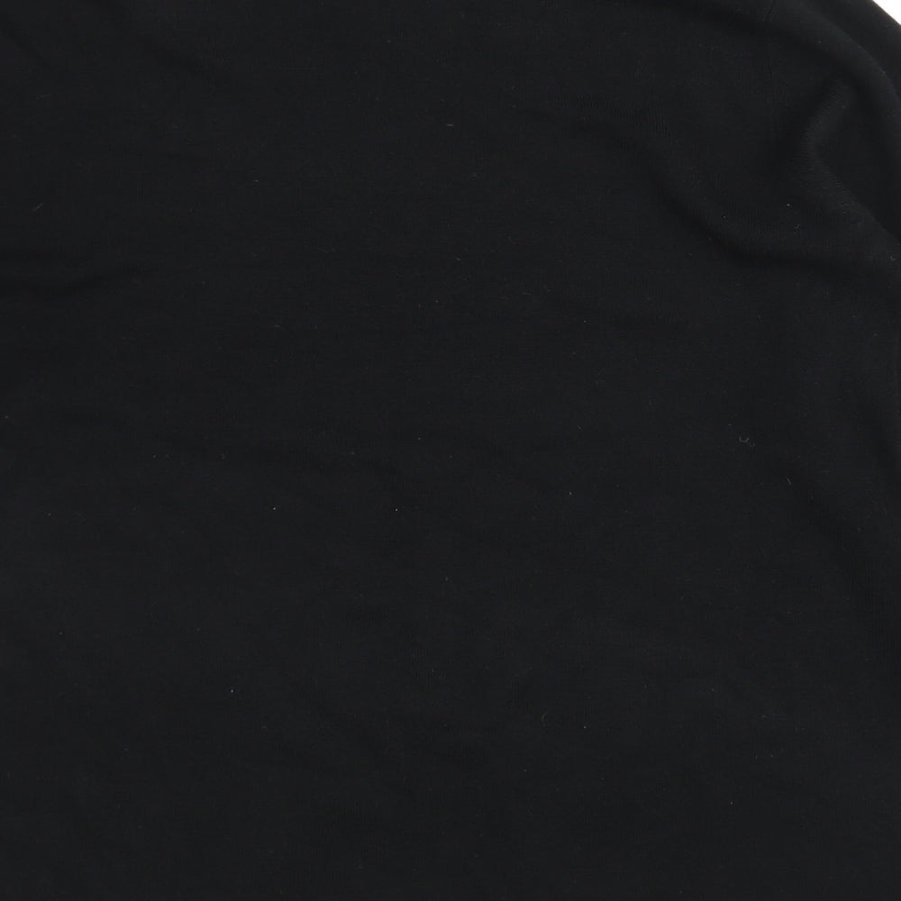 Julipa Womens Black Round Neck  Acrylic Pullover Jumper Size 16
