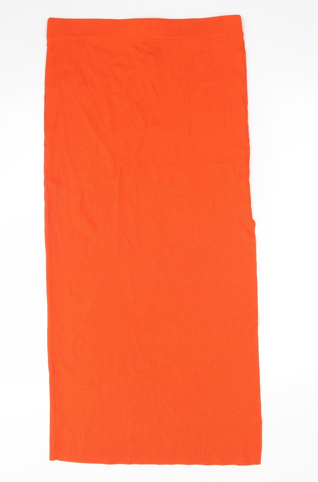River Island Womens Red  Viscose Straight & Pencil Skirt Size 16