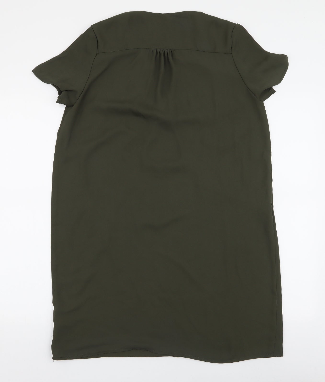 New Look Womens Green  Polyester A-Line  Size 8  V-Neck Pullover