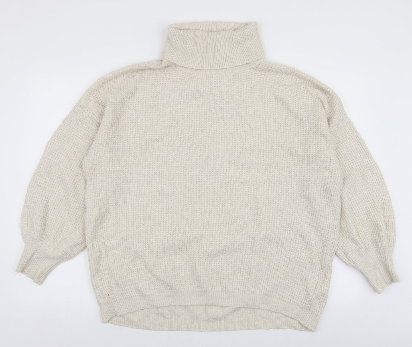 JD Williams Womens Ivory Roll Neck  Polyamide Pullover Jumper Size 20