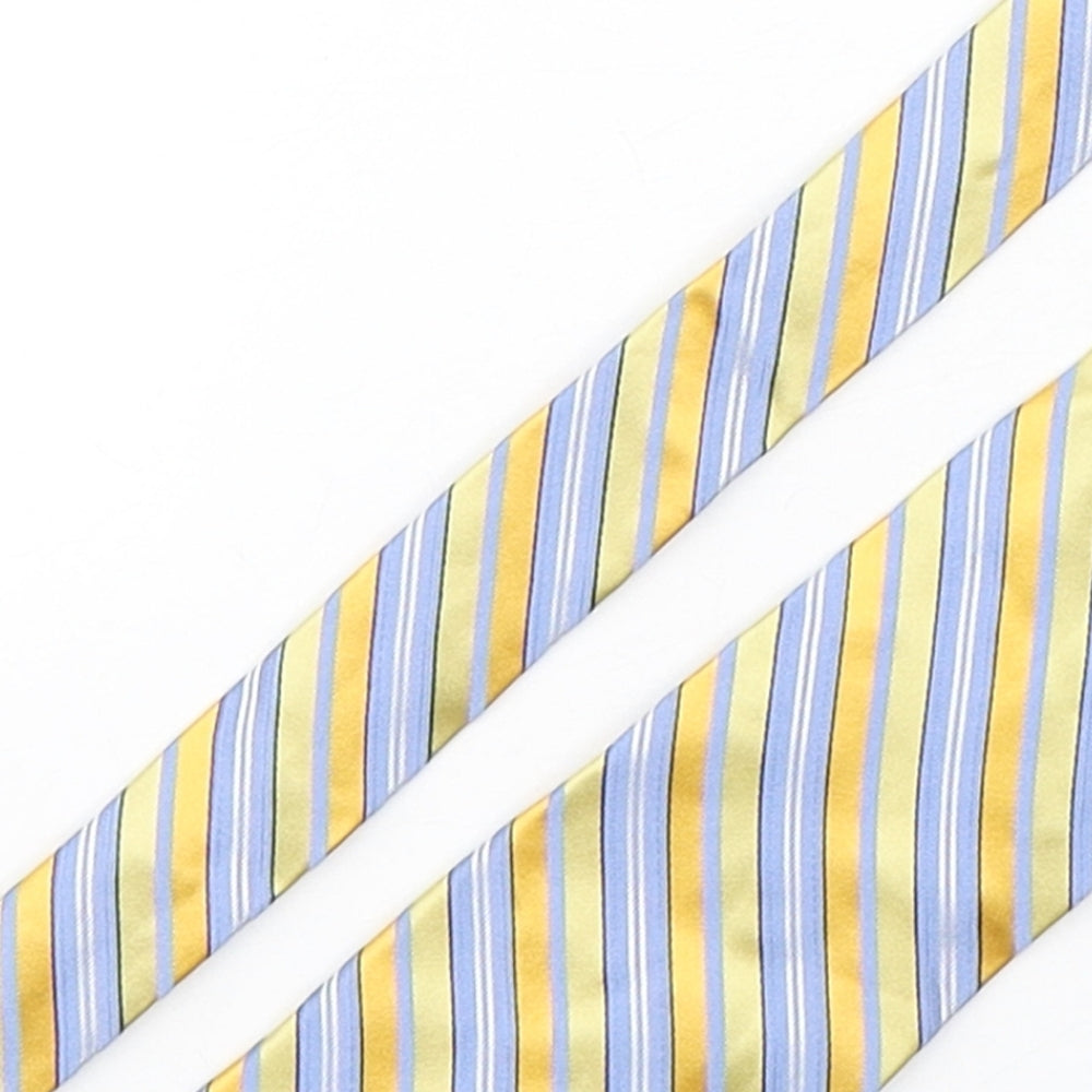 Jones New York  Mens Multicoloured Striped Silk Pointed Tie One Size