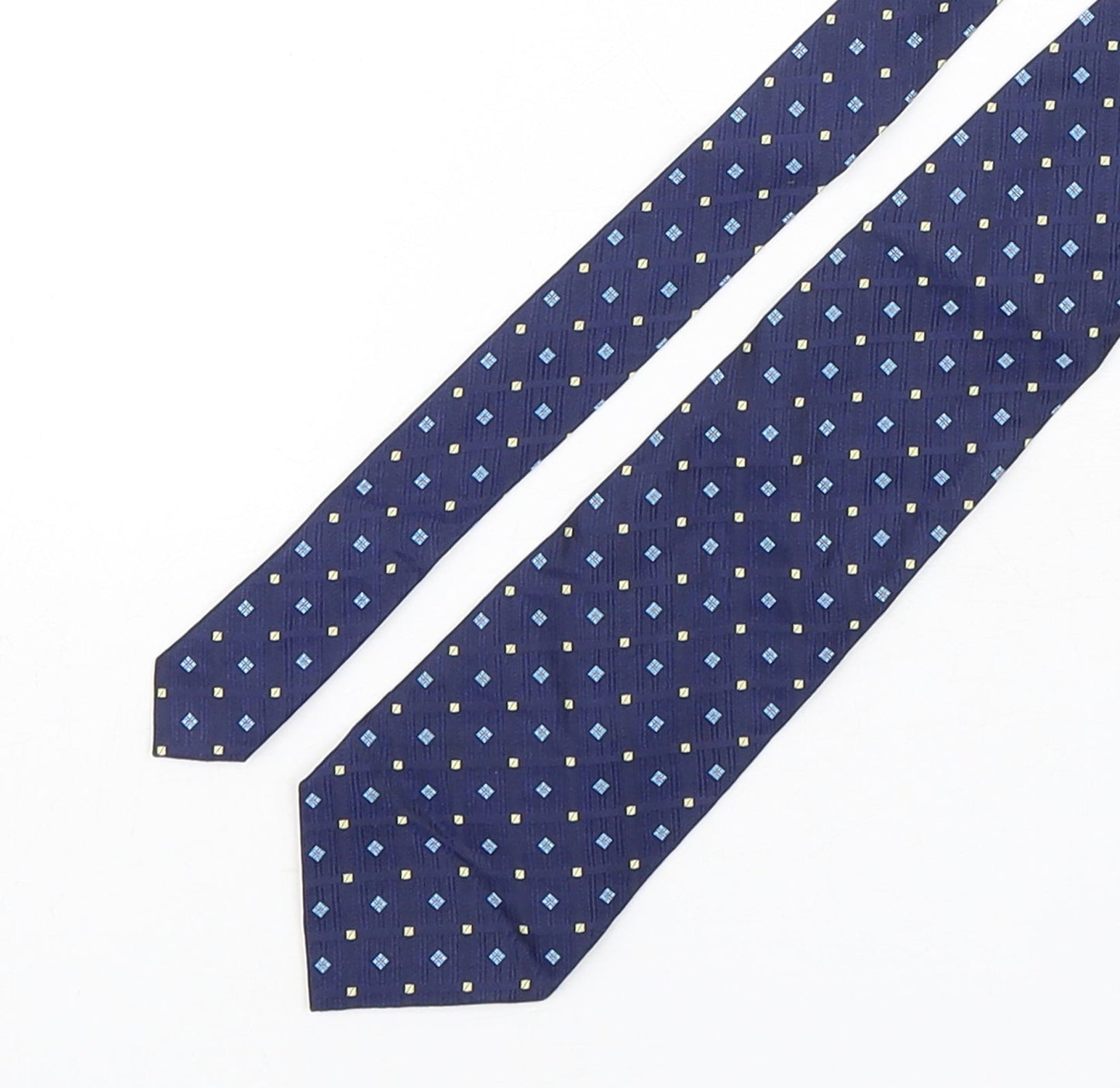 Pierre Leon  Mens Multicoloured Geometric Silk Pointed Tie One Size