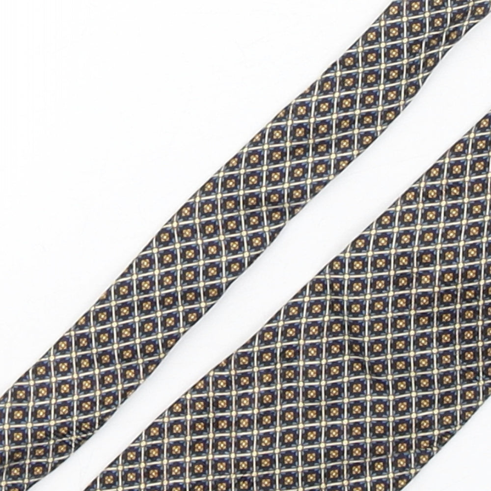 Palais Des Doges Mens Multicoloured Geometric Silk Pointed Tie One Size