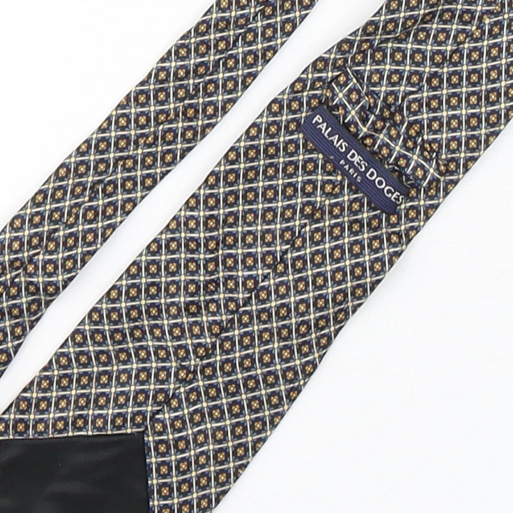 Palais Des Doges Mens Multicoloured Geometric Silk Pointed Tie One Size