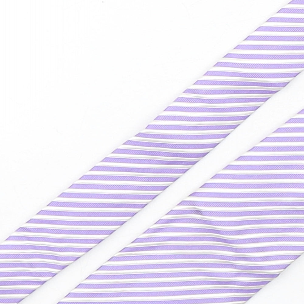 Broadbent & Boothroyds  Mens Multicoloured Striped Silk Pointed Tie One Size