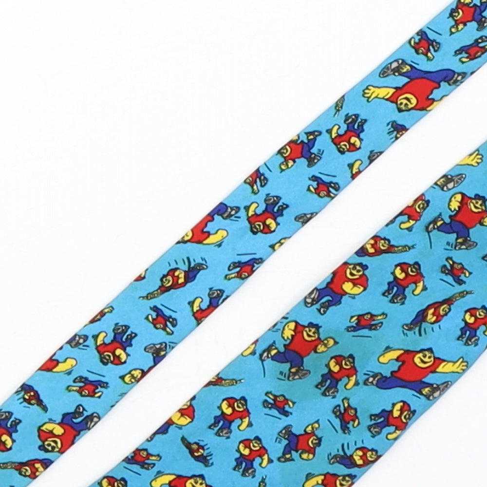 Micro  Mens Multicoloured Geometric Polyester Pointed Tie One Size