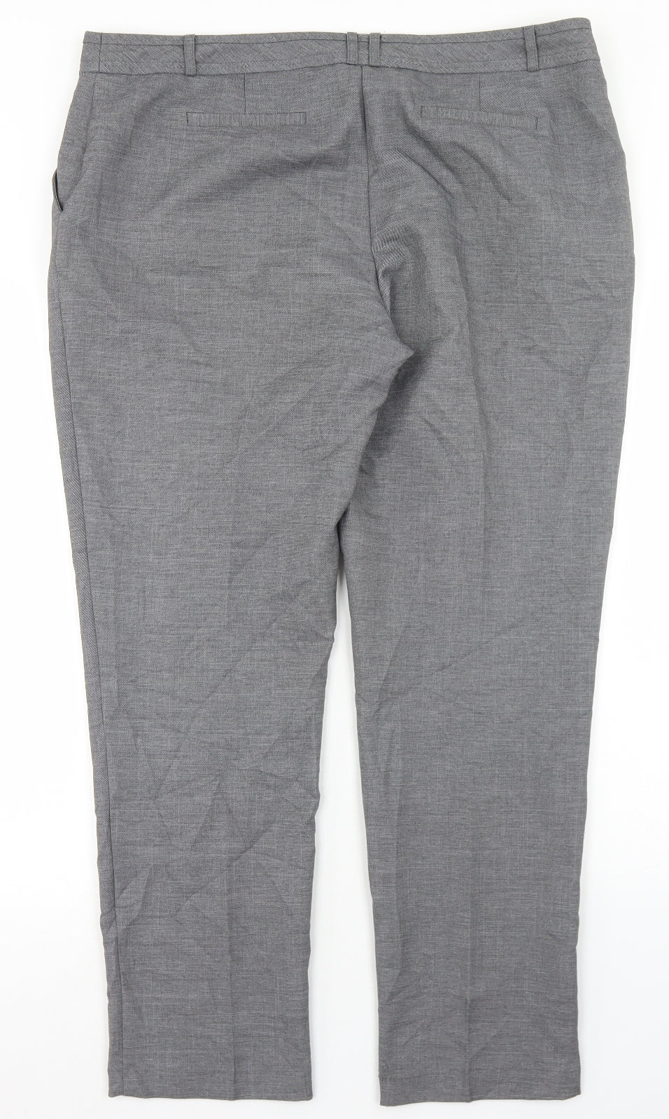 Atmosphere Womens Grey  Polyester Dress Pants Trousers Size 16 L28 in Regular Hook & Eye