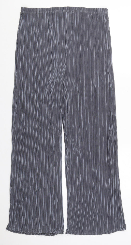 Preworn Womens Grey  Polyester Trousers  Size 30 in L29 in Regular