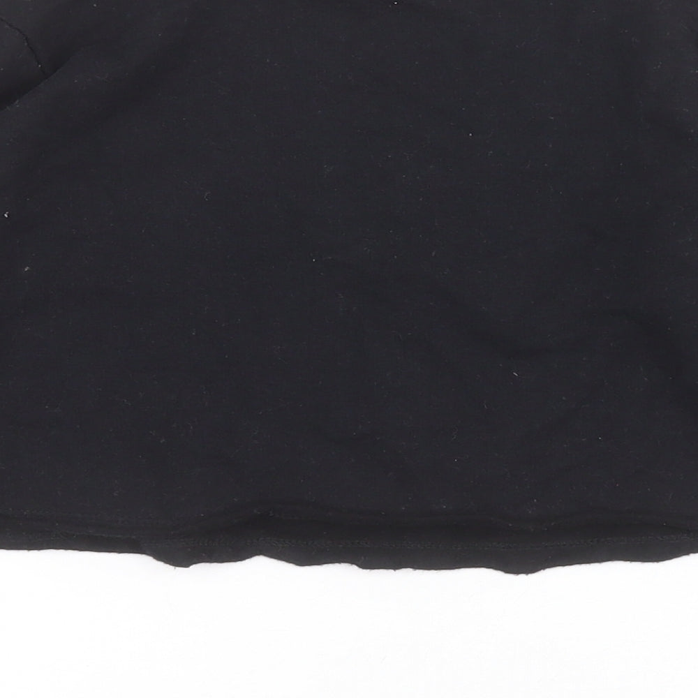 George Girls Black  Cotton Pullover Hoodie Size 7-8 Years  Pullover - Cropped