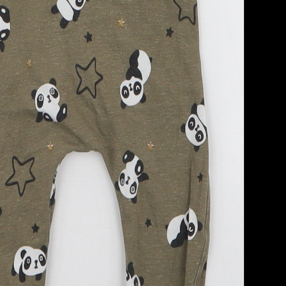 Matalan Boys Green  Cotton  Leggings Size 0-3 Months  Drawstring - Panda