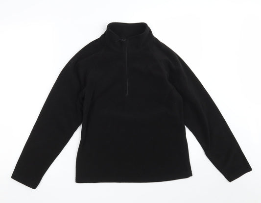 Mountain Life Womens Black  100% Polyester Pullover Sweatshirt Size 8  Zip