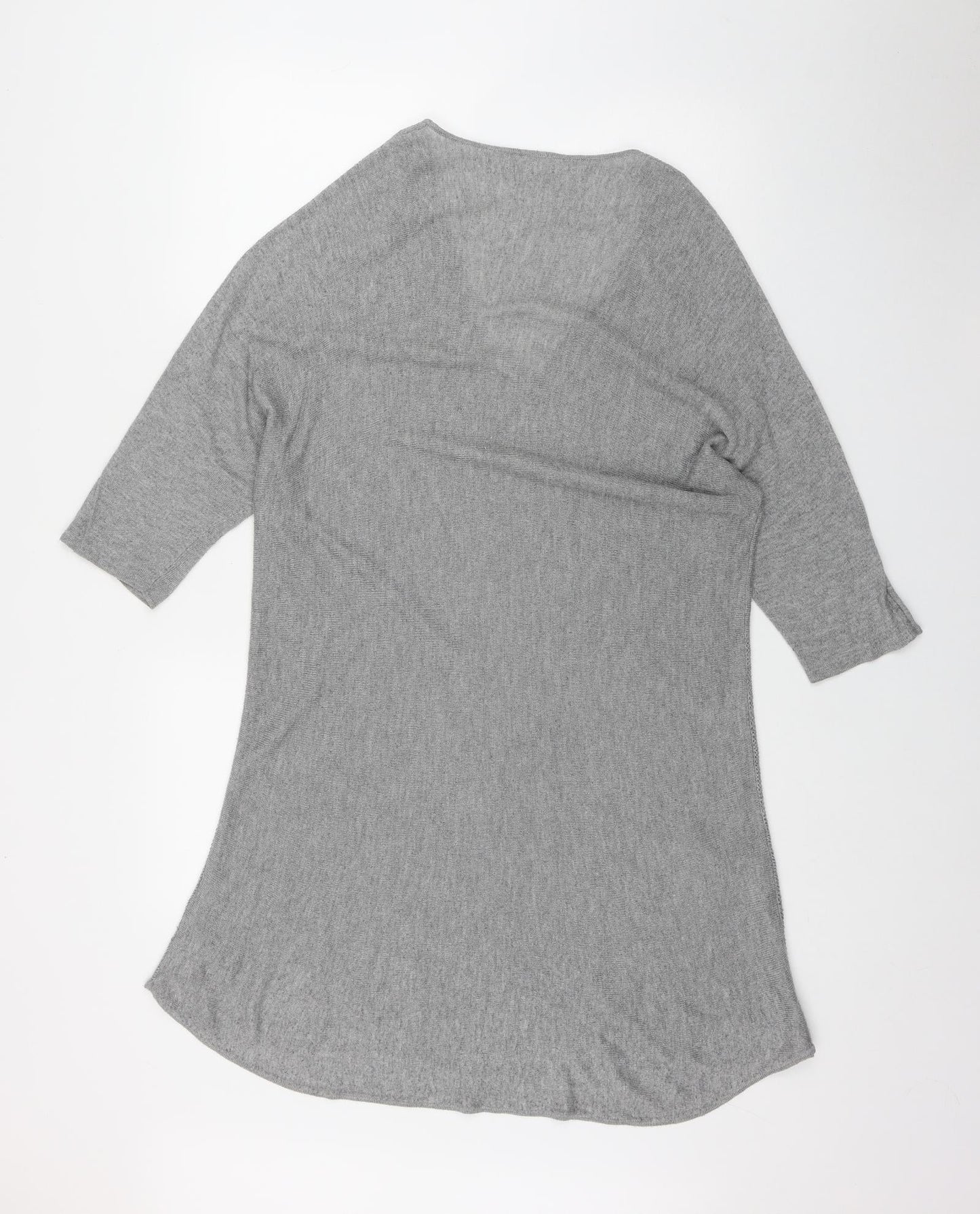 Papaya Womens Grey V-Neck  Polyester Pullover Jumper Size L
