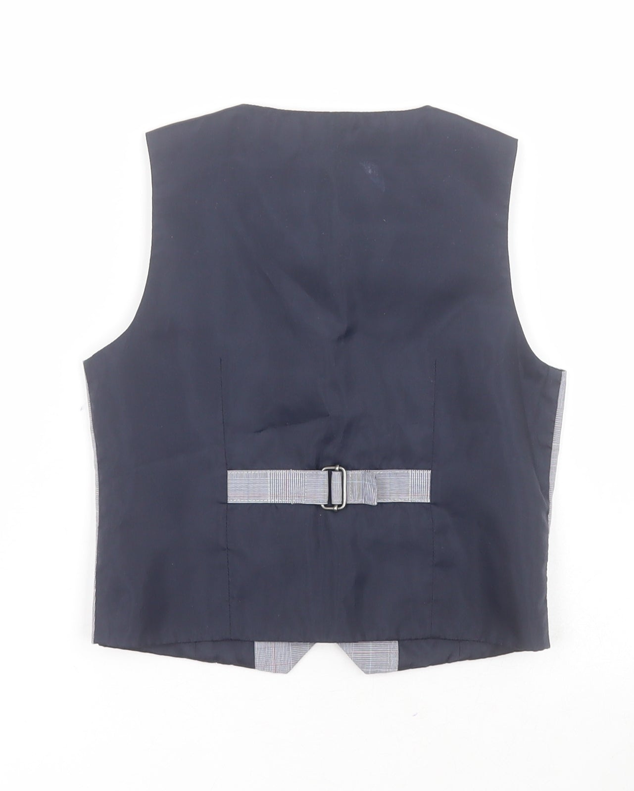 NEXT Boys Blue Check  Jacket Snowsuit Size 2-3 Years  Button