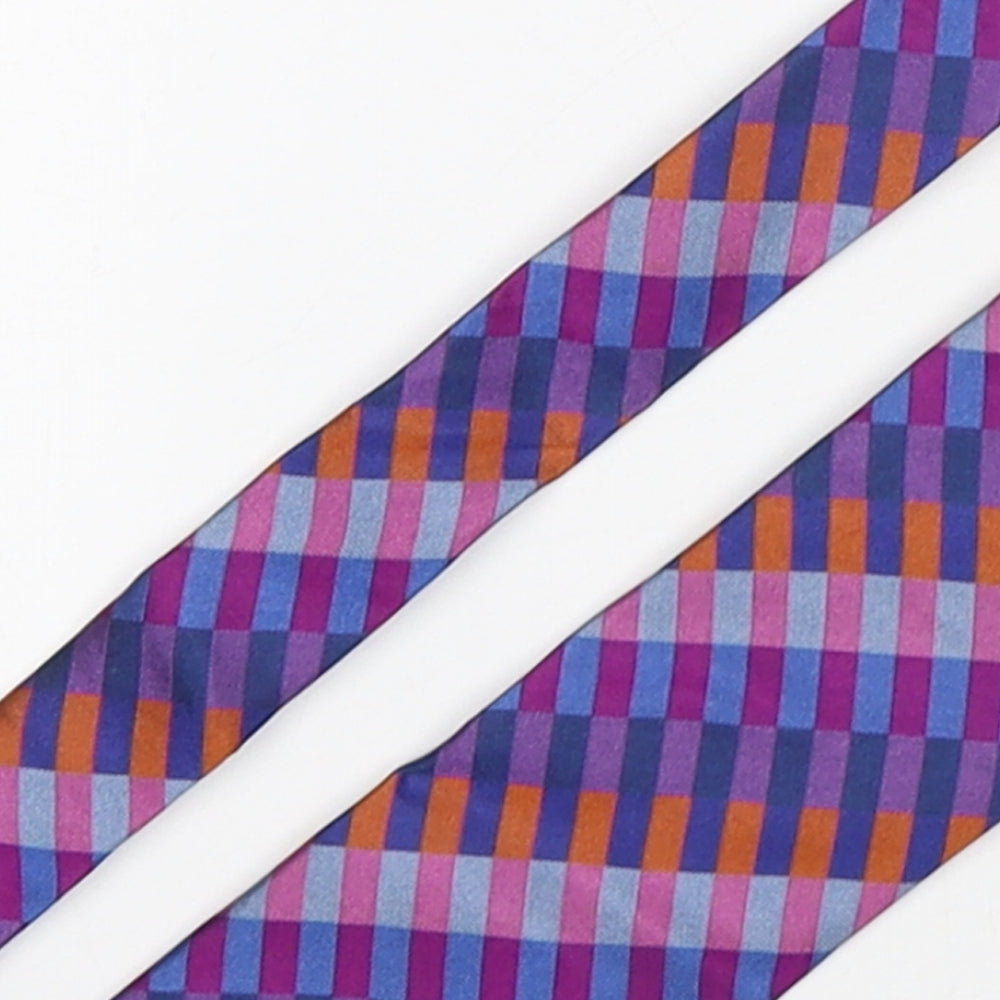 alexandre of england Mens Multicoloured Striped Silk Pointed Tie One Size