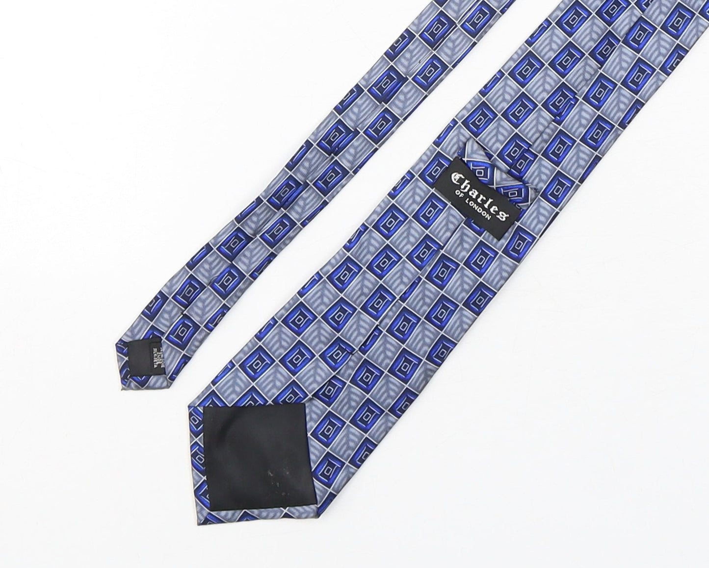 Charles  Mens Multicoloured Plaids & Checks Silk Pointed Tie One Size