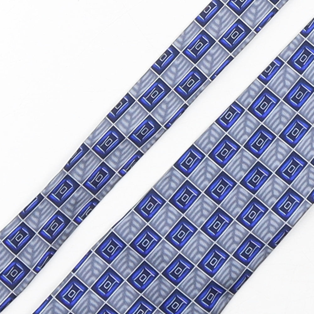 Charles  Mens Multicoloured Plaids & Checks Silk Pointed Tie One Size