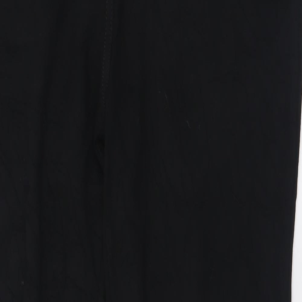 BHS Womens Black  Viscose Trousers  Size 12 L30 in Regular Button