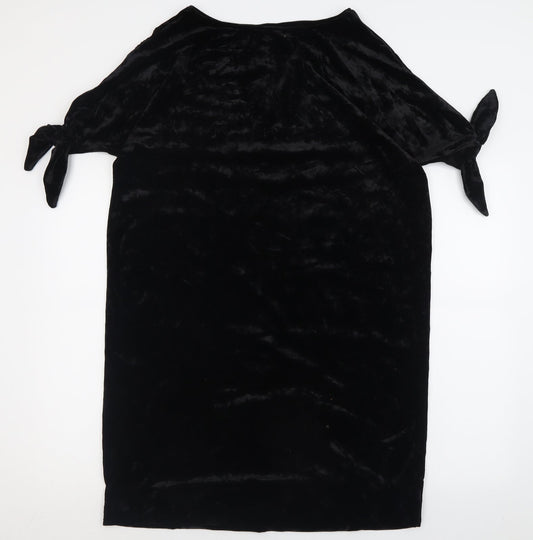 Joanna Hope Womens Black  Polyester A-Line  Size 18  Crew Neck Pullover