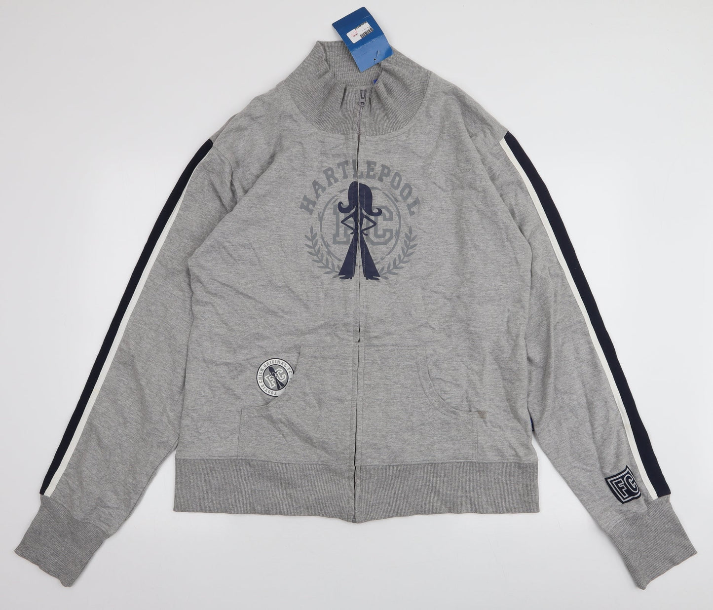 Footie Chick Womens Grey  Cotton Full Zip Sweatshirt Size 16  Zip - Hartlepool