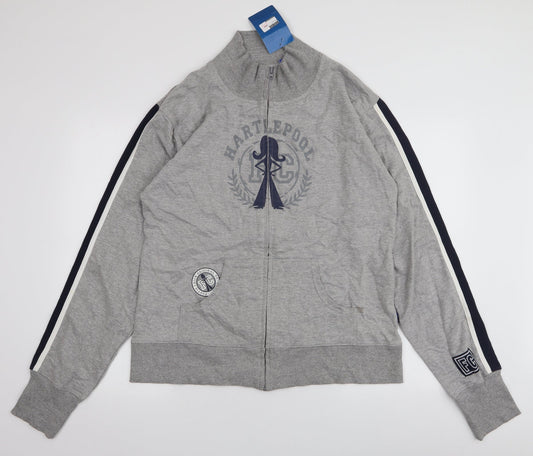 Footie Chick Womens Grey  Cotton Full Zip Sweatshirt Size 16  Zip - Hartlepool