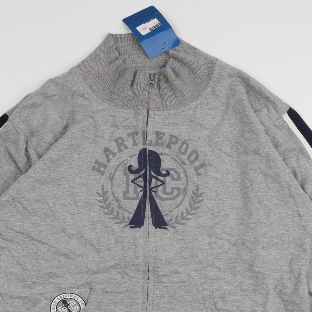 Footie Chick Womens Grey  Cotton Full Zip Sweatshirt Size 16  Zip - Hartlepool
