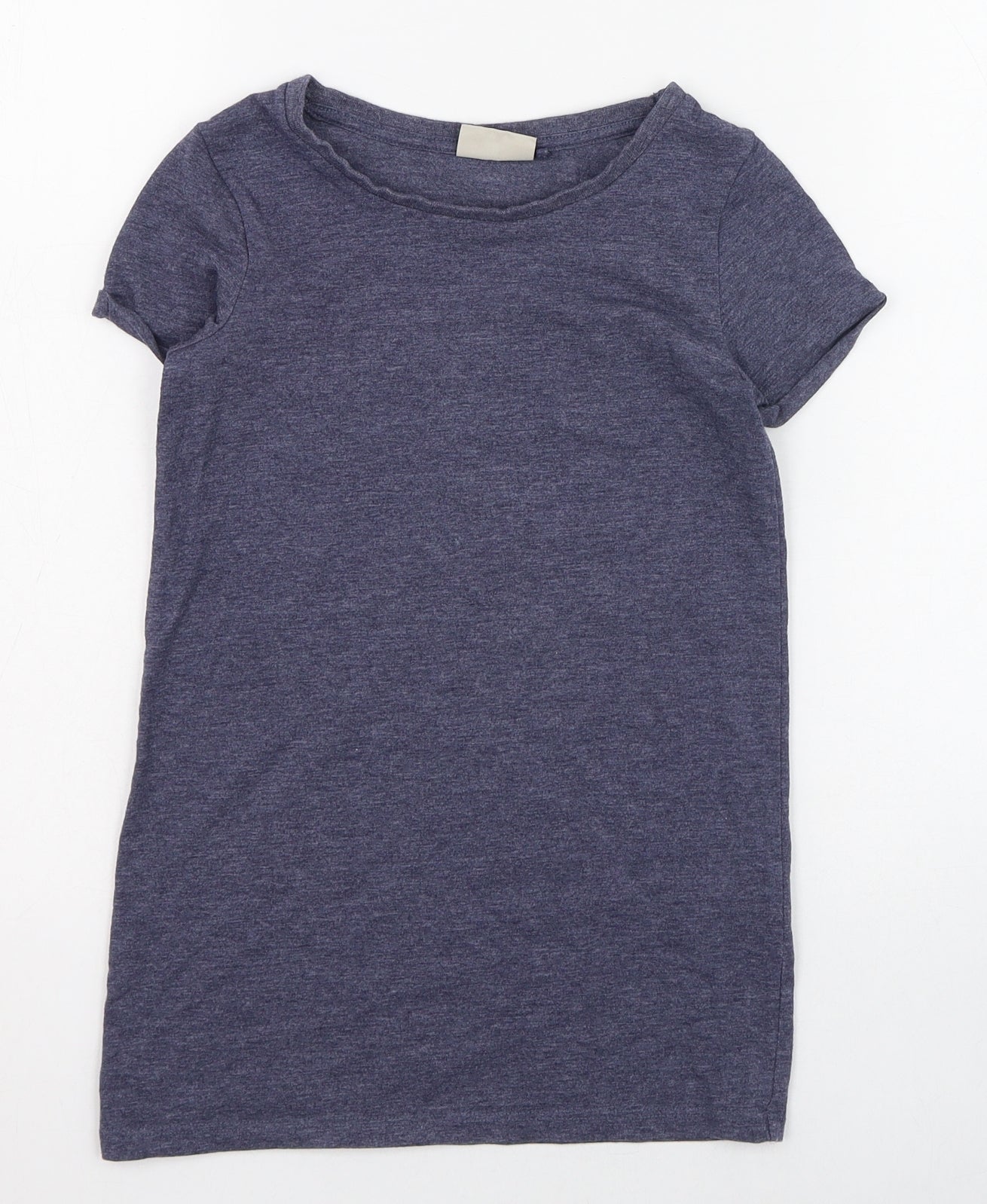 NEXT Girls Blue  Polyester Basic T-Shirt Size 6 Years Round Neck Pullover