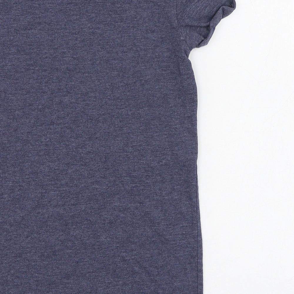 NEXT Girls Blue  Polyester Basic T-Shirt Size 6 Years Round Neck Pullover