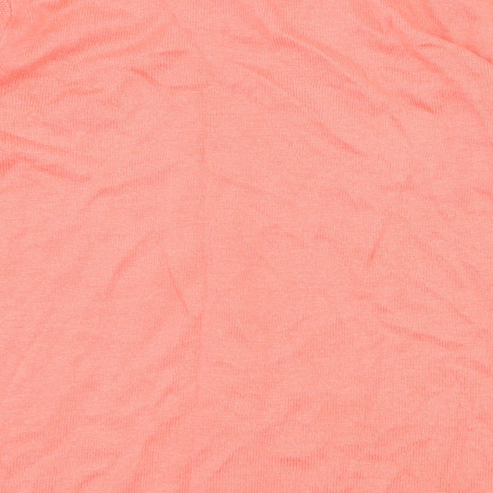 Monsoon Womens Pink Scoop Neck  Viscose Cardigan Jumper Size 12