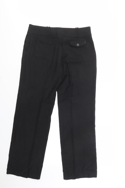 Ronit Zilkha Womens Black  Polyester Dress Pants Trousers Size 14 L32 in Regular Button