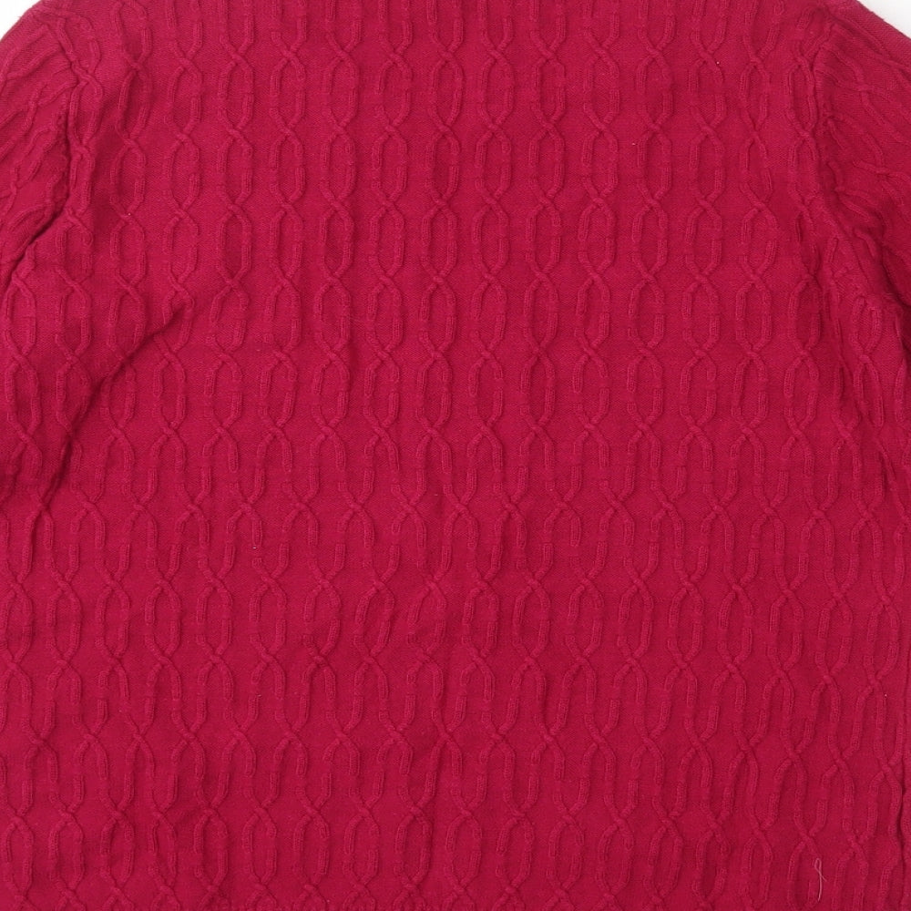 CC Womens Pink Round Neck  100% Cotton Pullover Jumper Size M