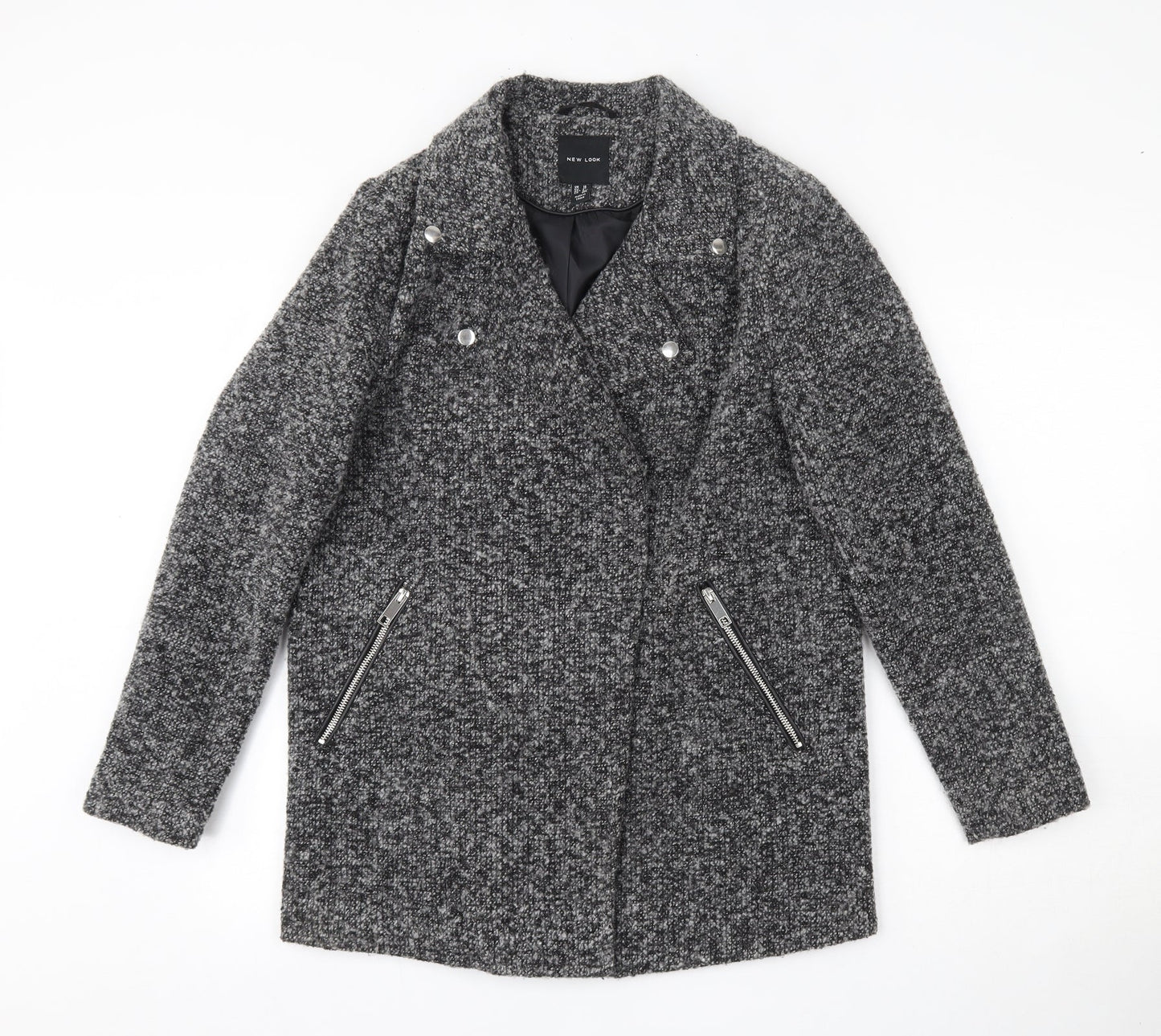 New Look Womens Grey   Jacket  Size 10  Zip