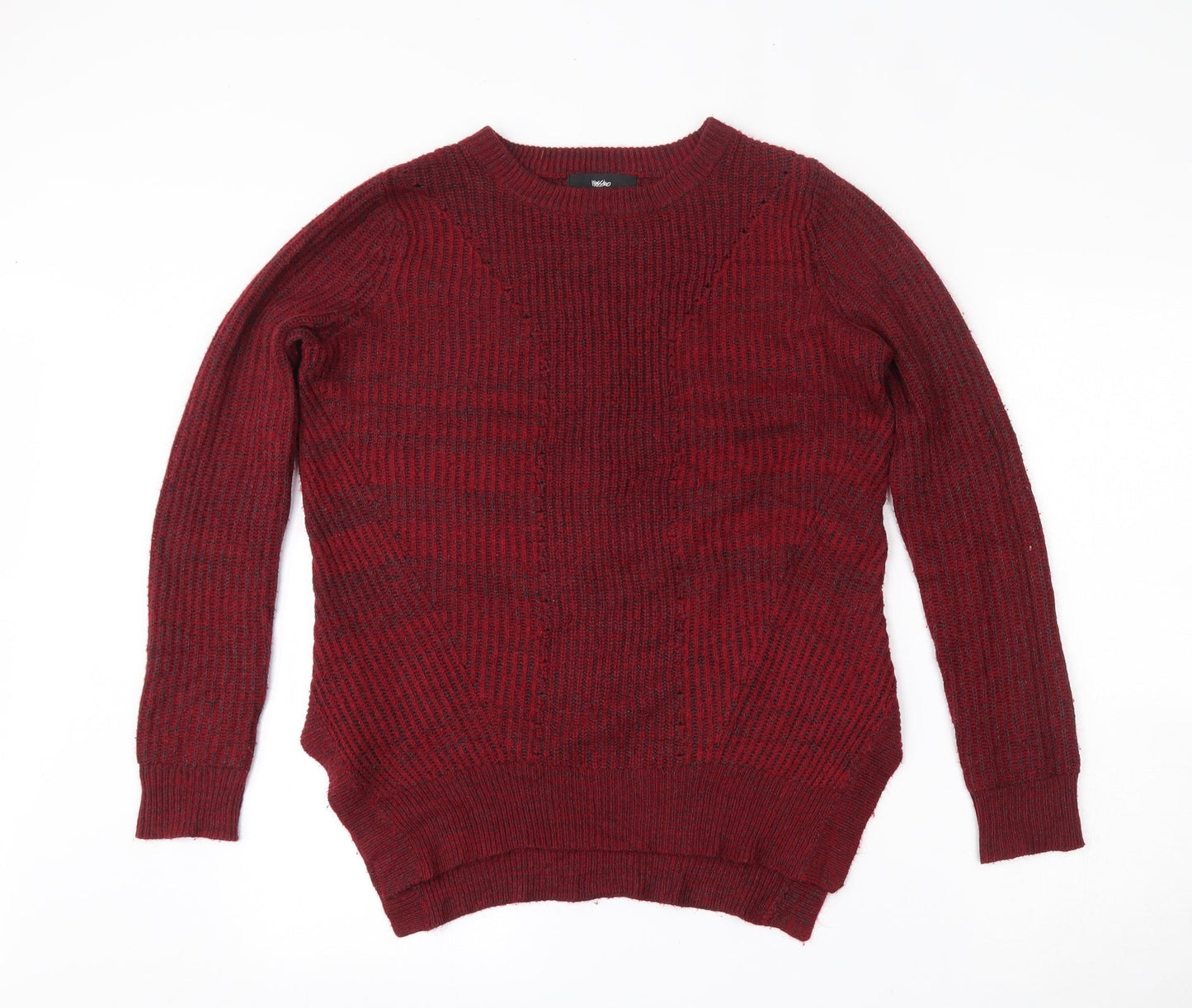 Mossimo Womens Red Round Neck  Acrylic Pullover Jumper Size S