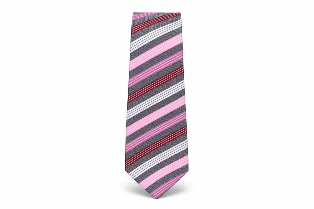 Rael Brook Mens Multicoloured Striped Polyester Pointed Tie One Size