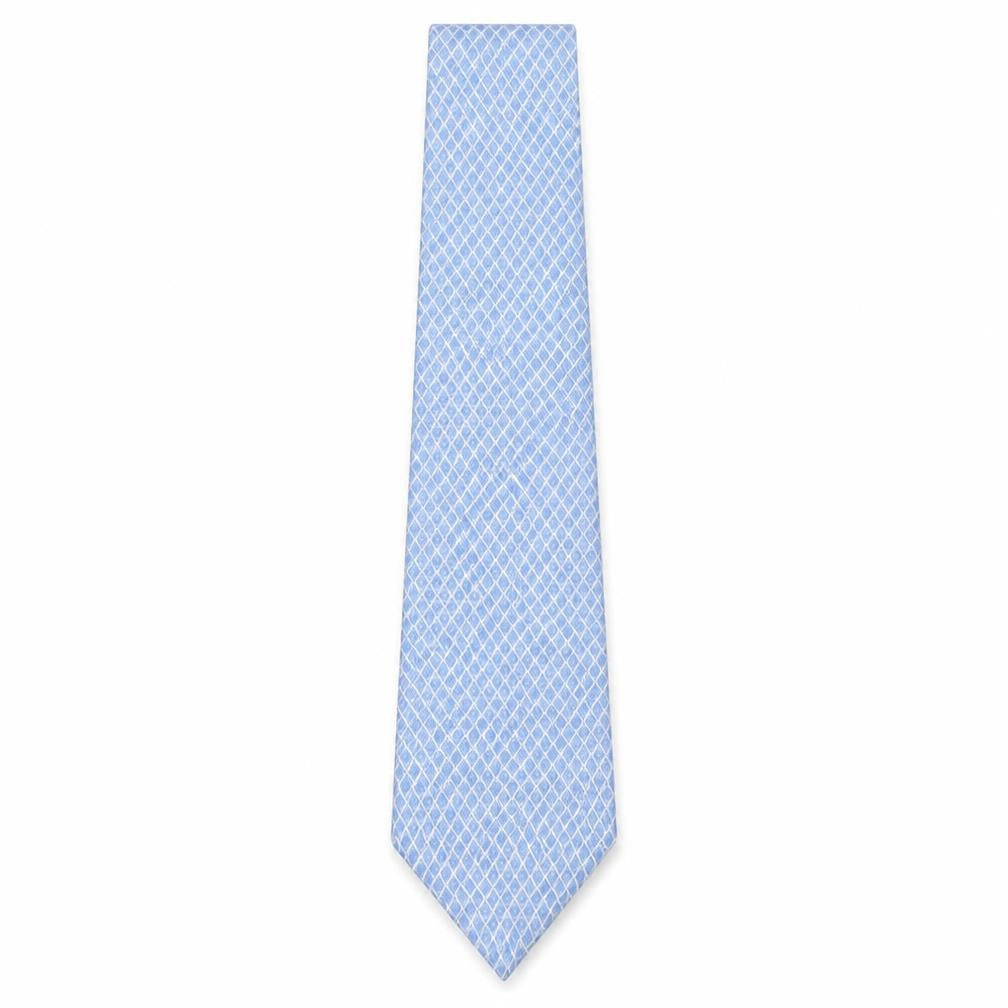 Frangi Mens Blue Geometric Silk Pointed Tie One Size