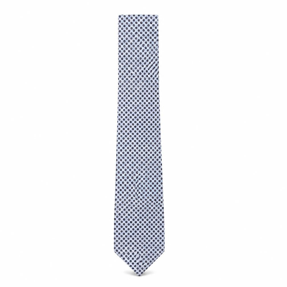 StMichael Mens Multicoloured Geometric Silk Pointed Tie One Size