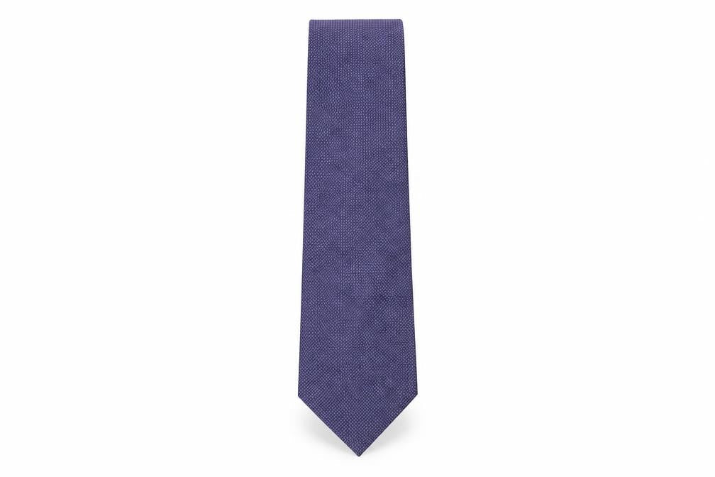 Burtn  Mens Blue Geometric Polyester Pointed Tie One Size