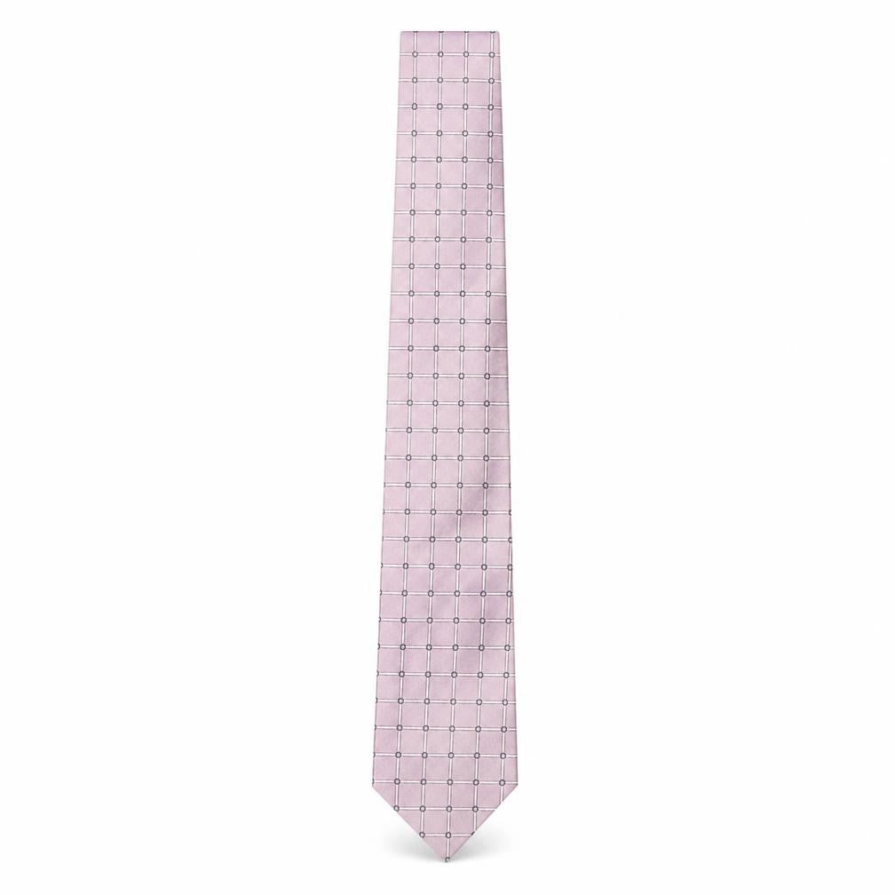 Woodstock Mens Pink Plaids & Checks Silk Pointed Tie One Size