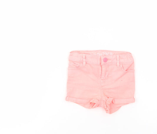 Gap Baby Pink  Cotton Cropped Jeans Size 12-18 Months  Button