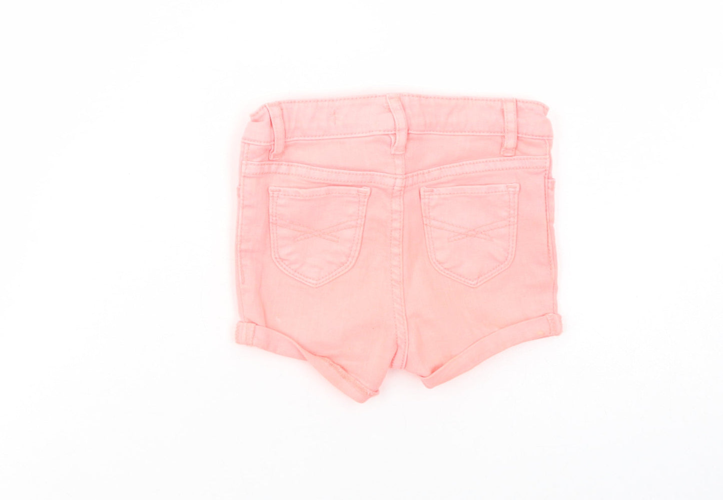 Gap Baby Pink  Cotton Cropped Jeans Size 12-18 Months  Button