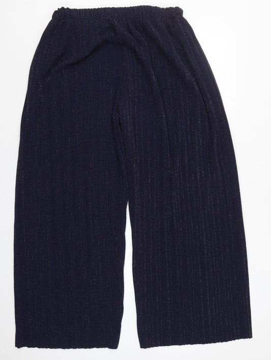 Glass Womens Blue  Polyester Trousers  Size 2XL L30 in Regular