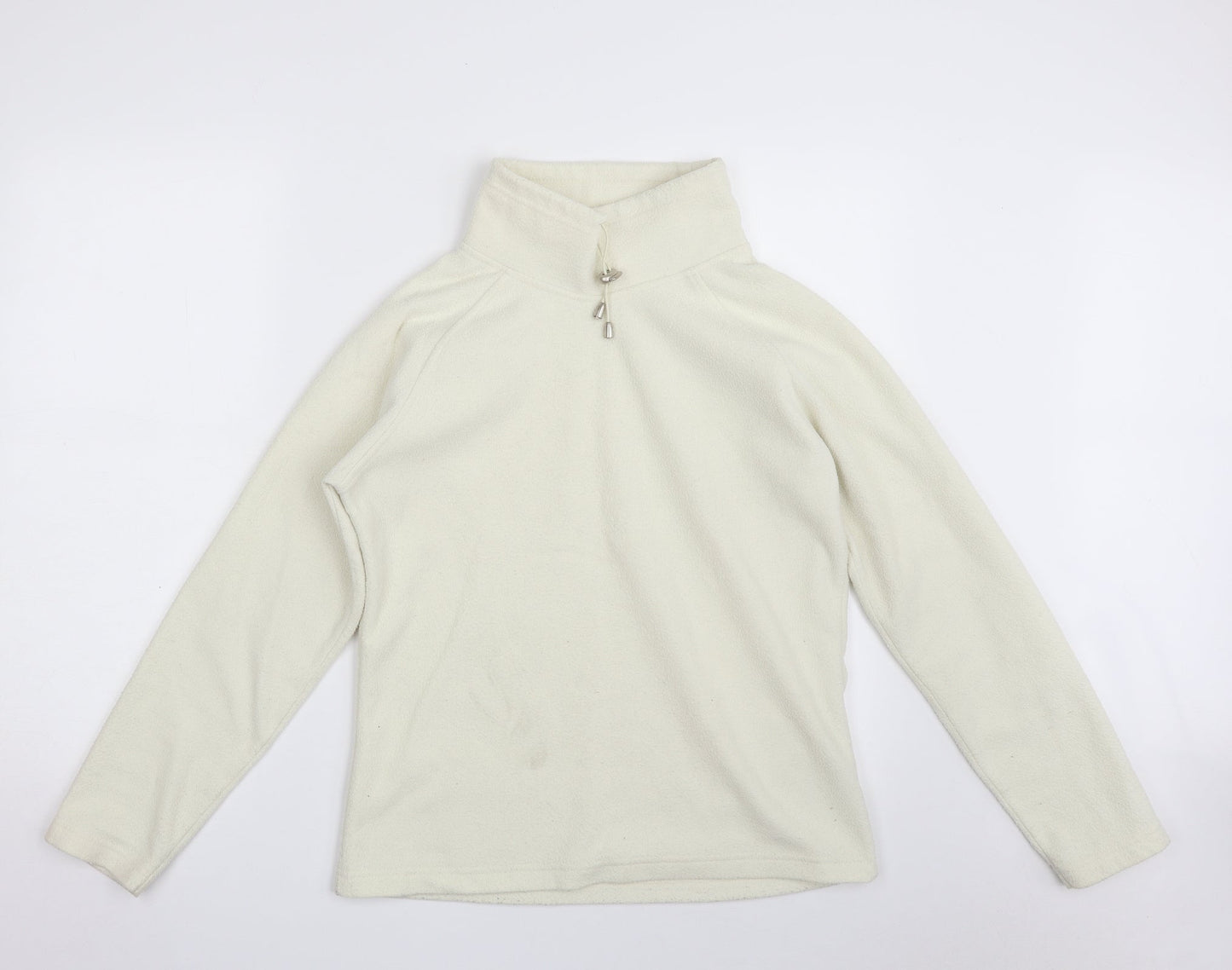 M&Co Womens Ivory  100% Polyester Pullover Sweatshirt Size S