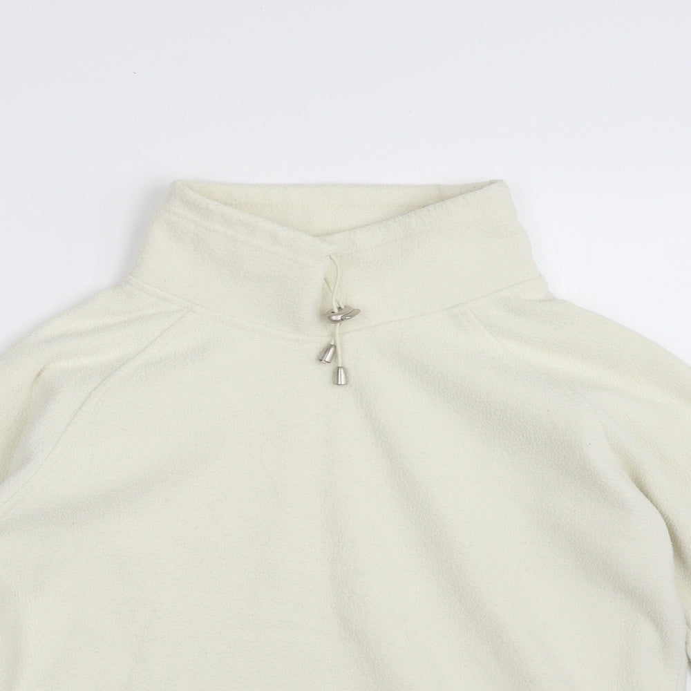M&Co Womens Ivory  100% Polyester Pullover Sweatshirt Size S