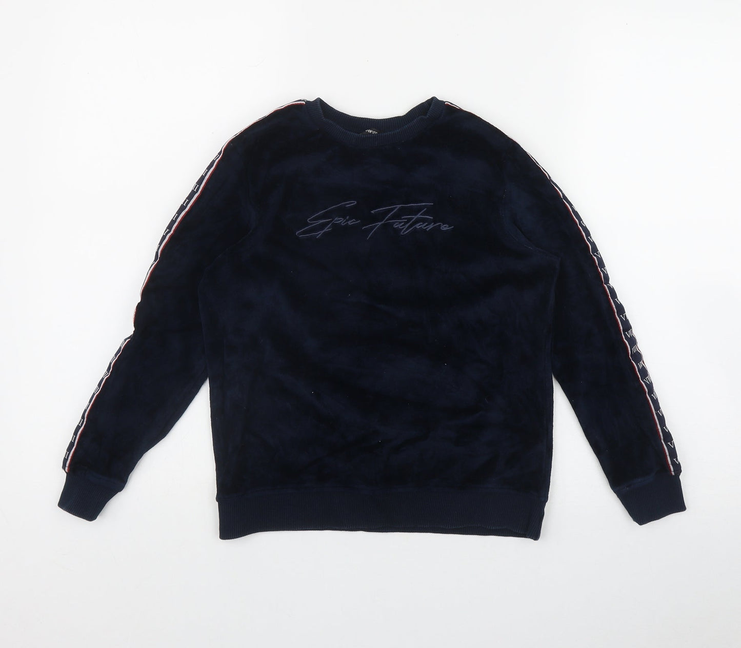 George Boys Blue  Polyester Pullover Sweatshirt Size 8-9 Years   - 'Epic Future'