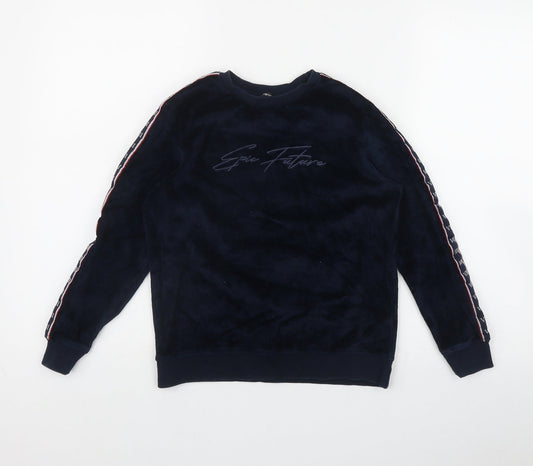 George Boys Blue  Polyester Pullover Sweatshirt Size 8-9 Years   - 'Epic Future'