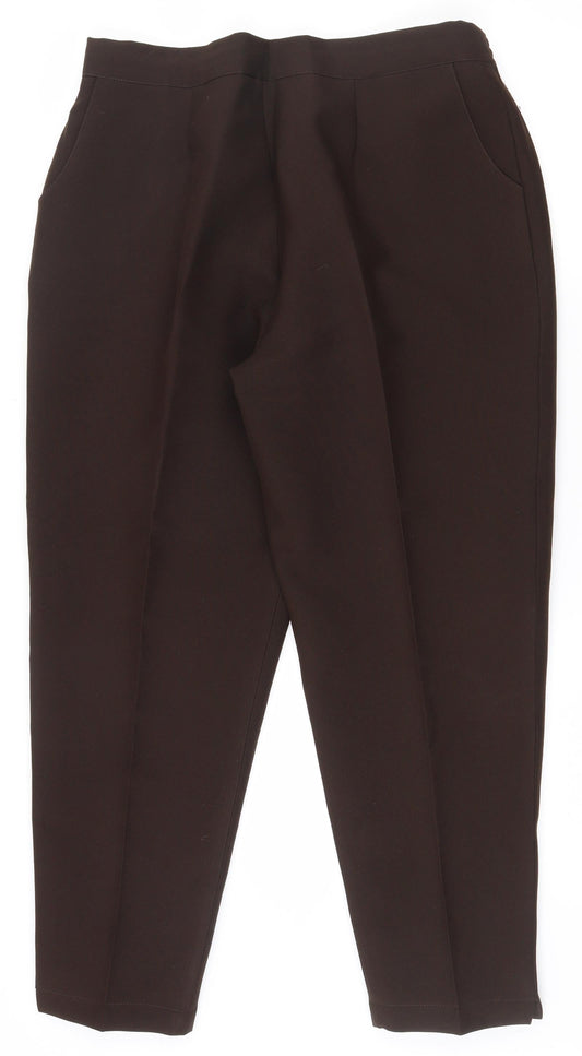 Preworn Womens Brown  Polyester Trousers  Size 20 L26.5 in Regular
