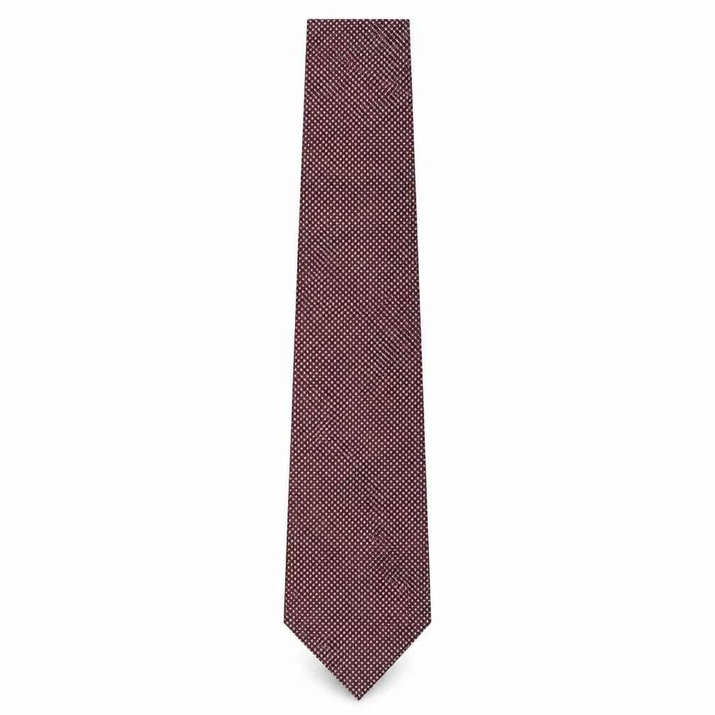Blazer  Mens Red Geometric Silk Pointed Tie One Size