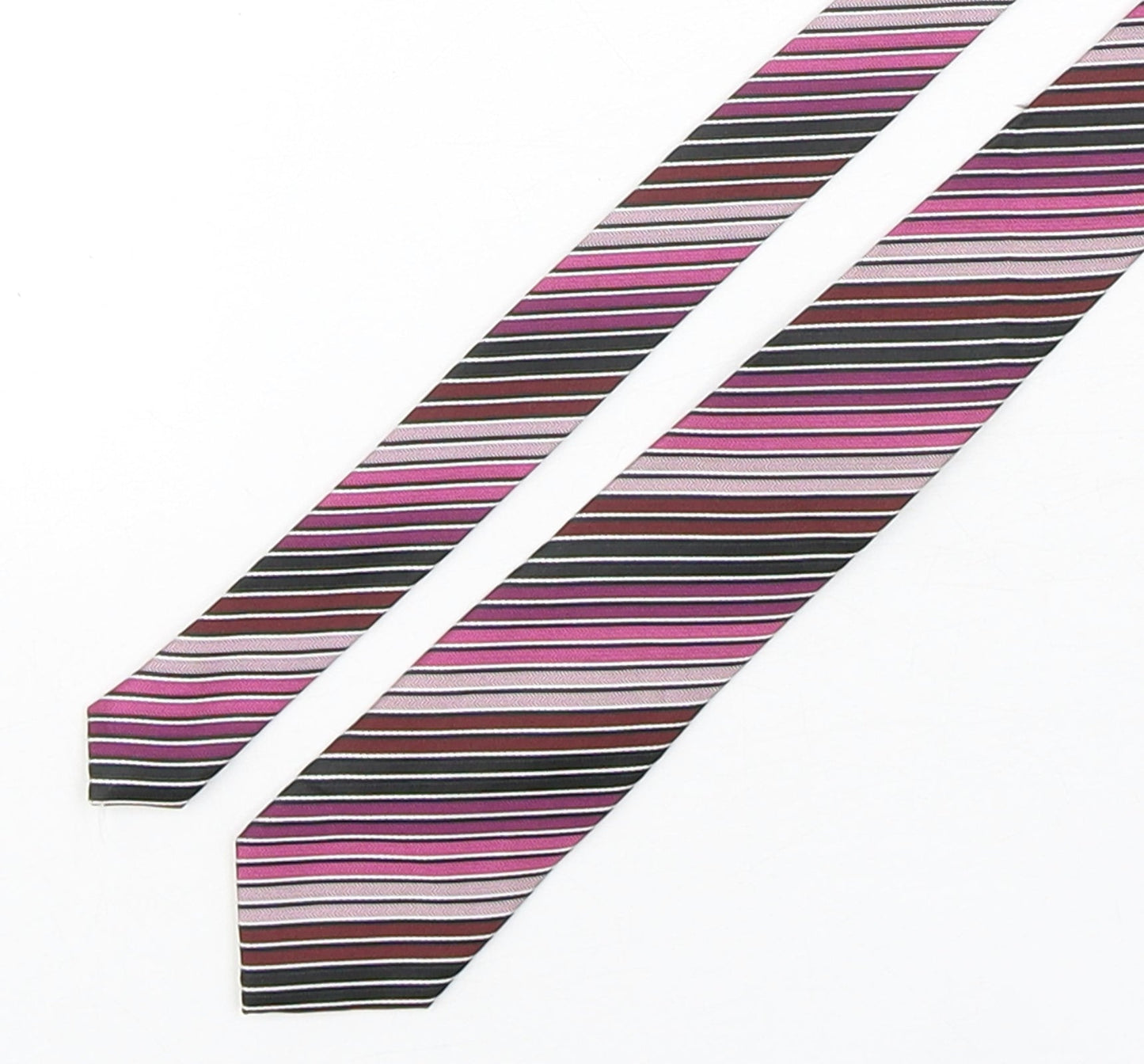 Samli Mens Multicoloured Striped Polyester Pointed Tie One Size