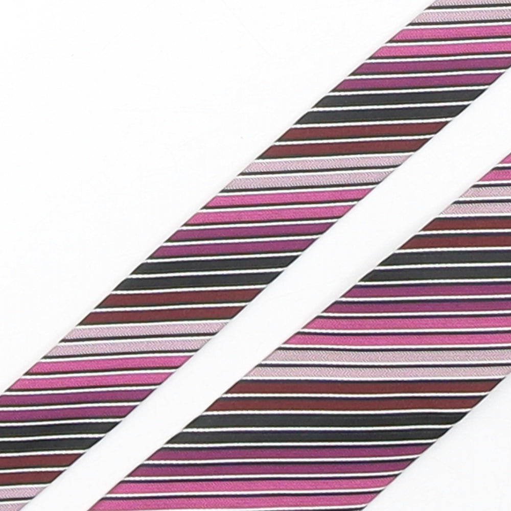 Samli Mens Multicoloured Striped Polyester Pointed Tie One Size