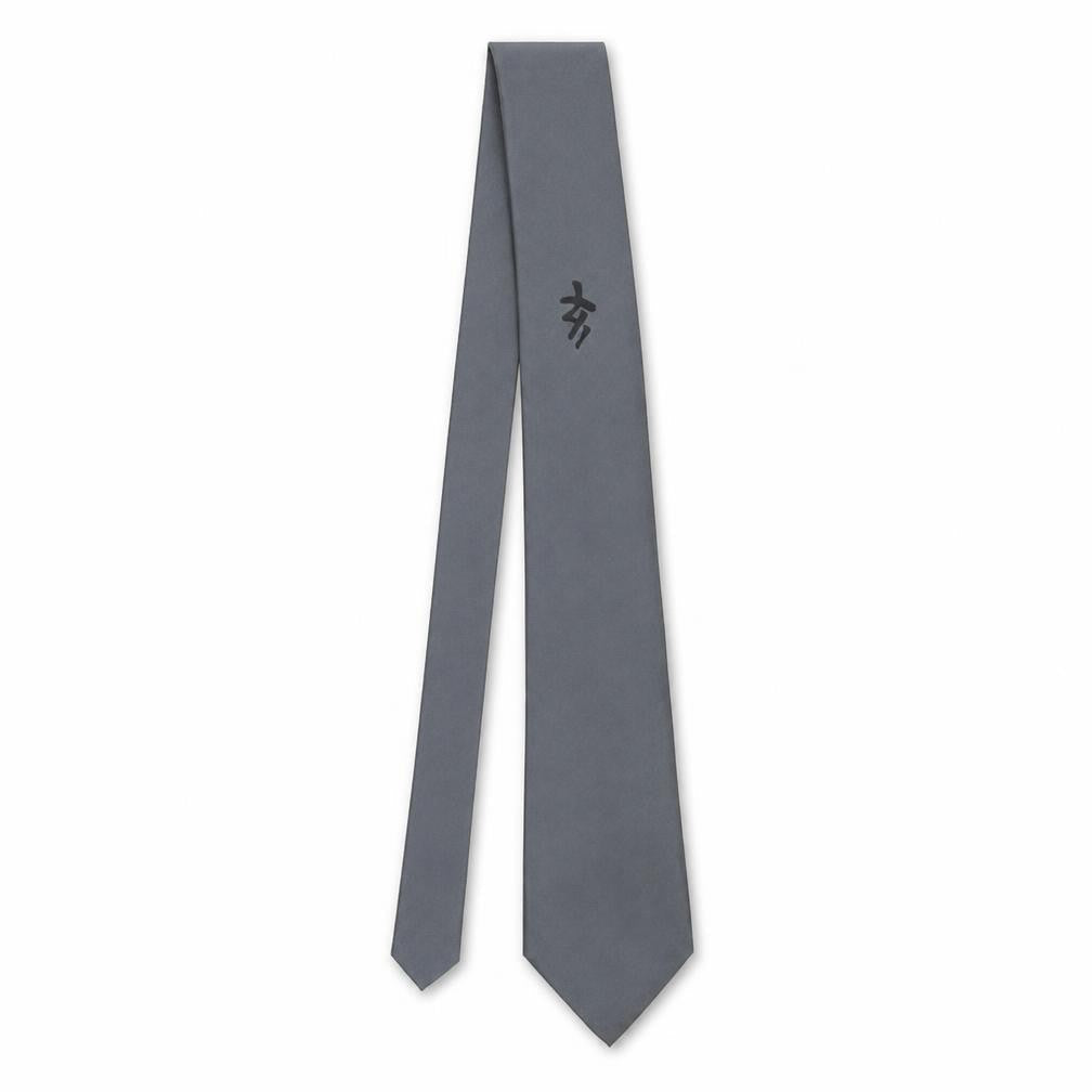 River Island  Mens Grey  Polyester Pointed Tie One Size